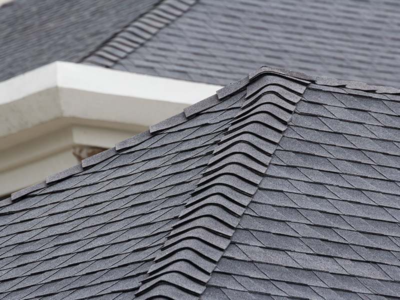 asphalt shingles roof installation at residential property close up columbus oh